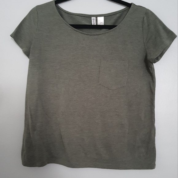 Divided Olive Green Basic T Shirt Top - Picture 3 of 4
